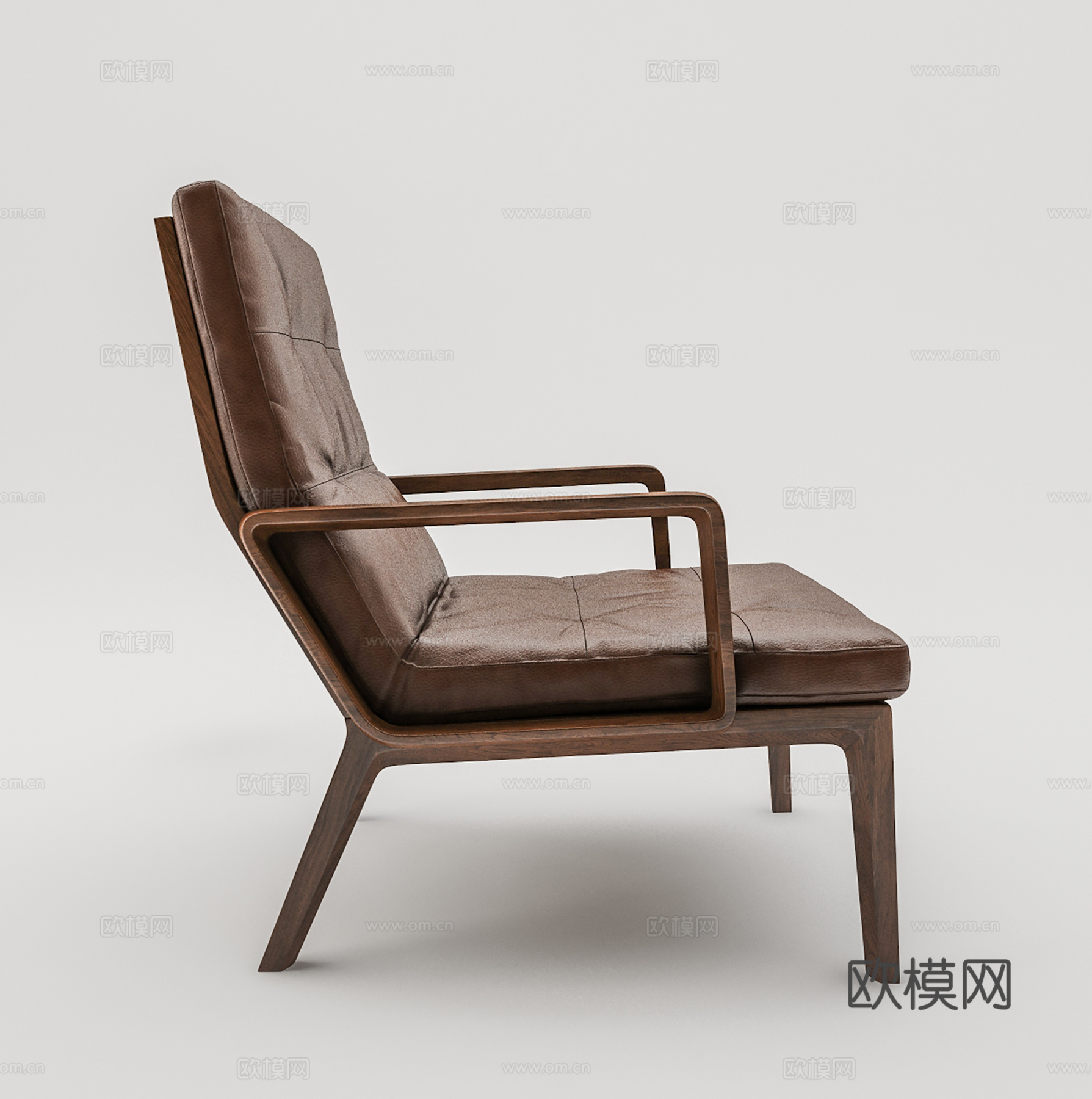 现代躺椅 休闲躺椅 皮质休闲椅3d模型