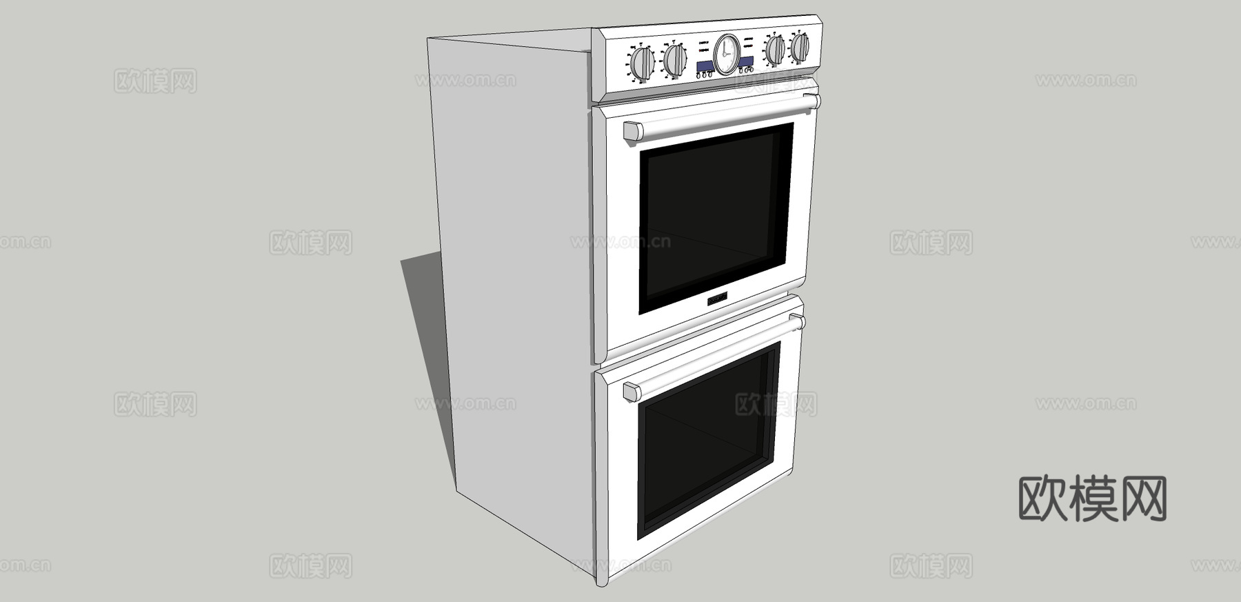 现代烤箱su模型下载