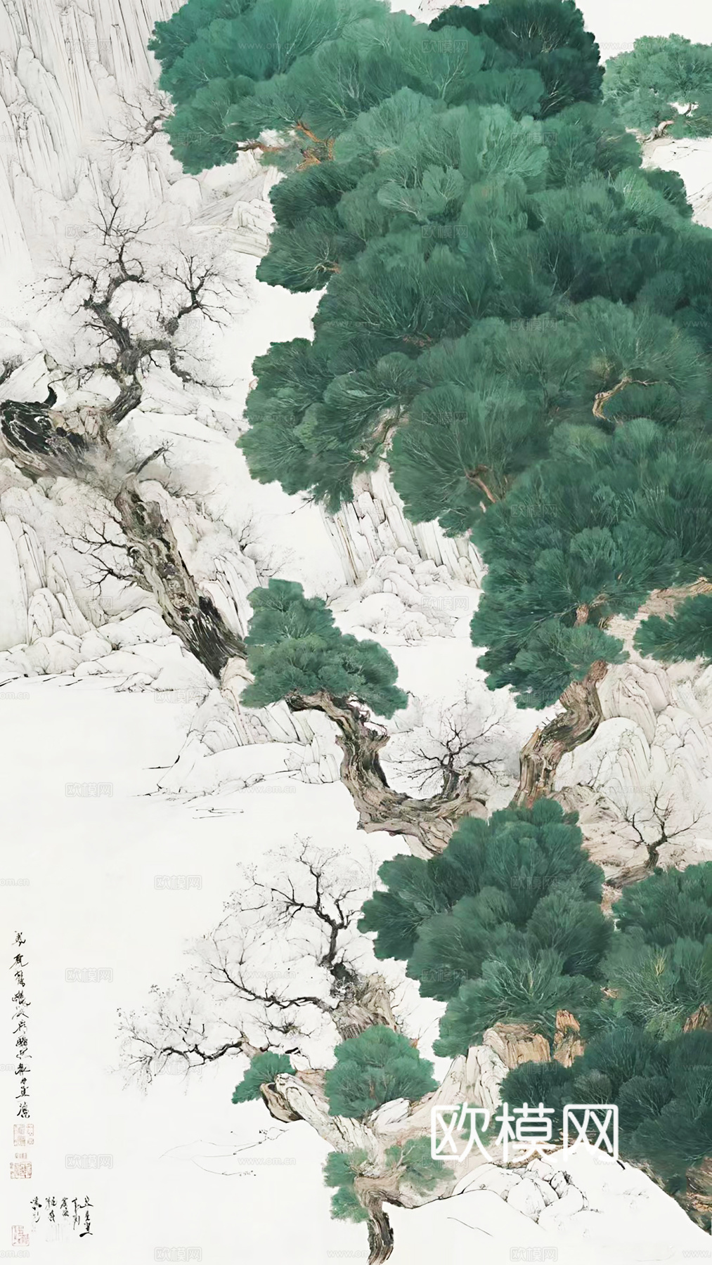 中古风挂画 装饰画 抽象画油画