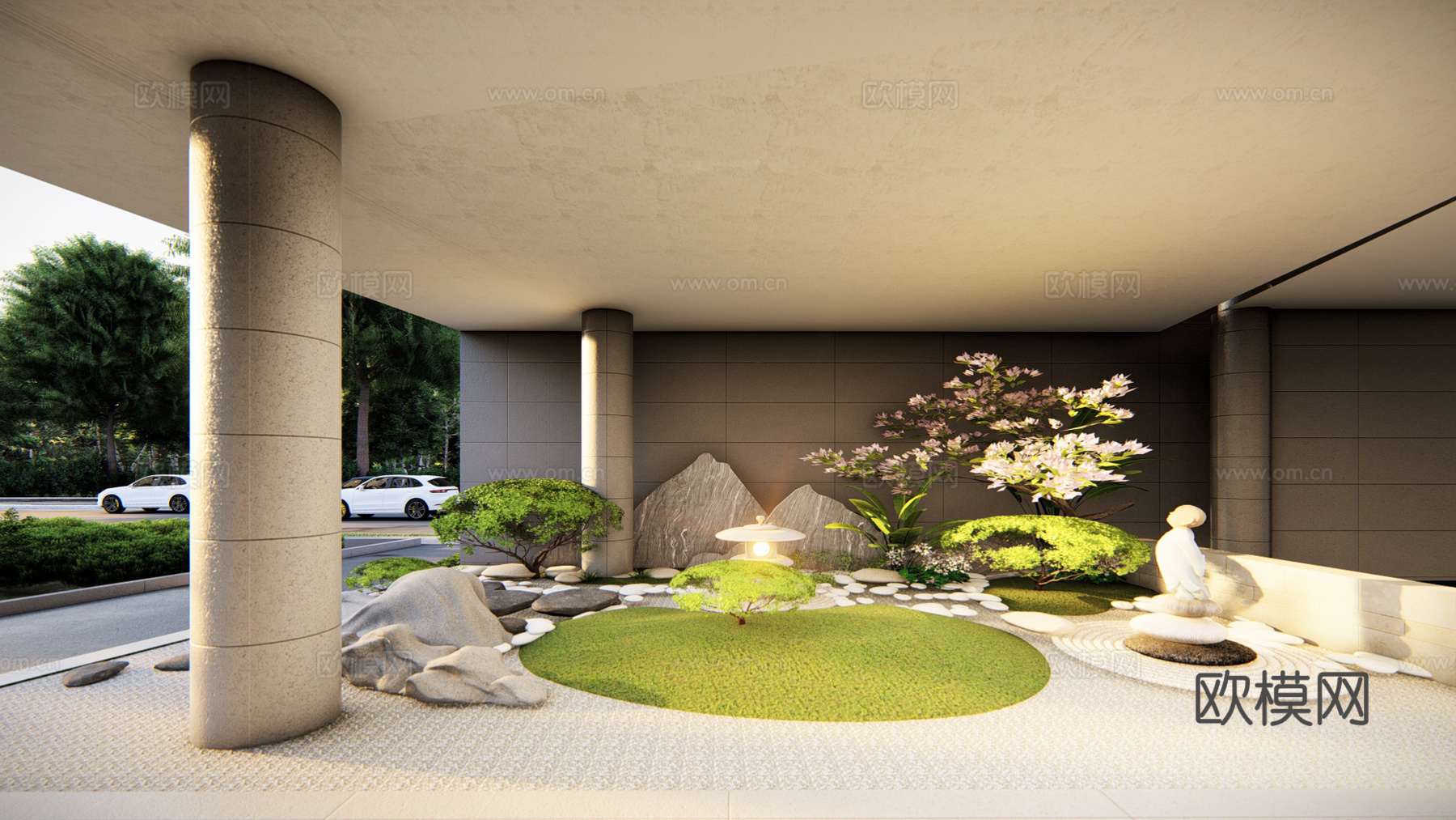 现代办公楼建筑外观su模型下载