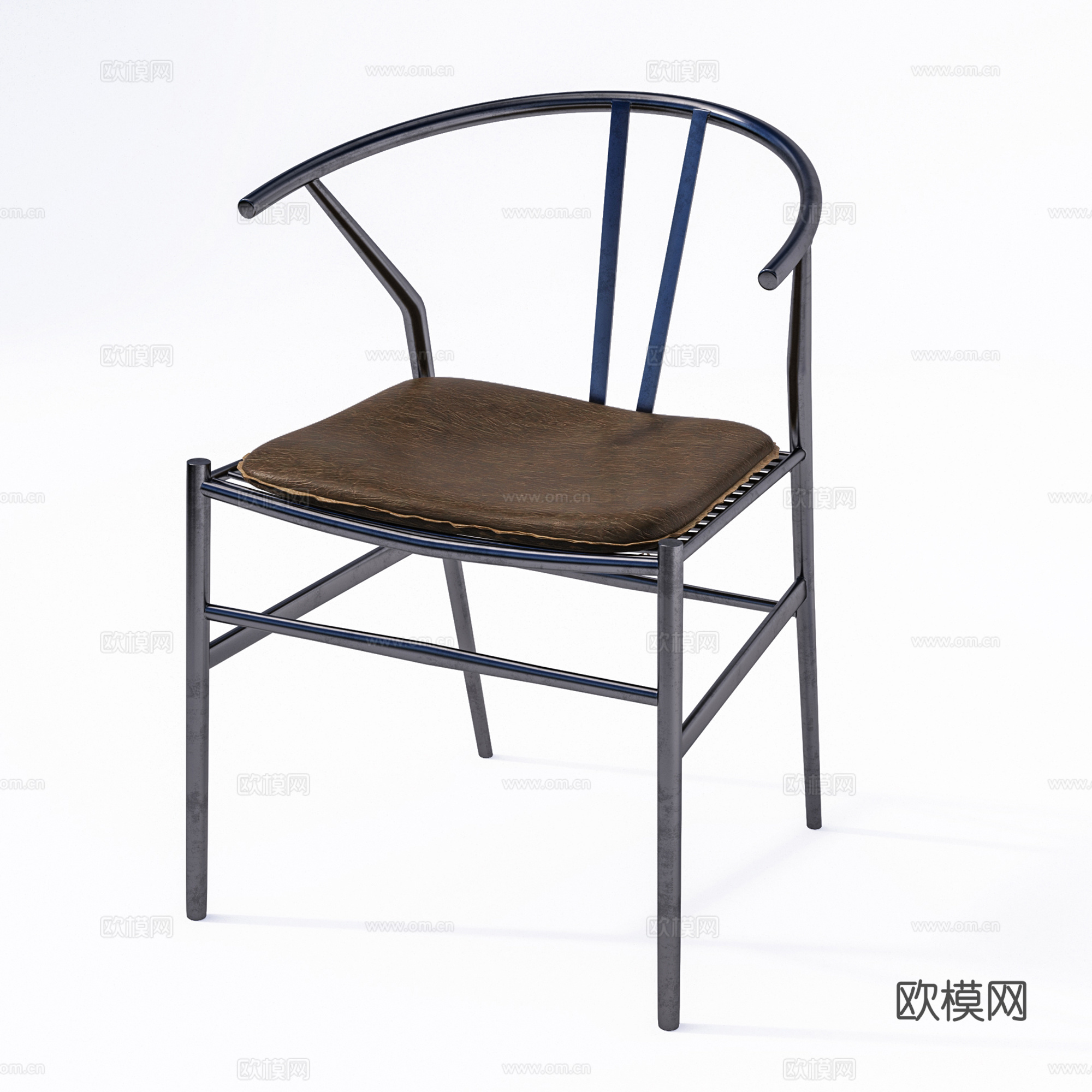 现代休闲椅 铁艺椅 书椅  单椅3d模型