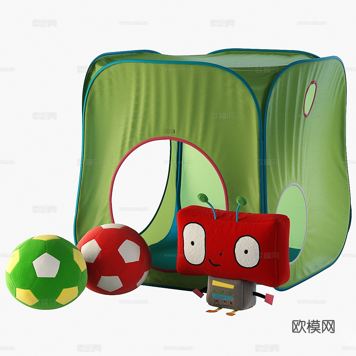 现代儿童帐篷 毛绒玩具3d模型