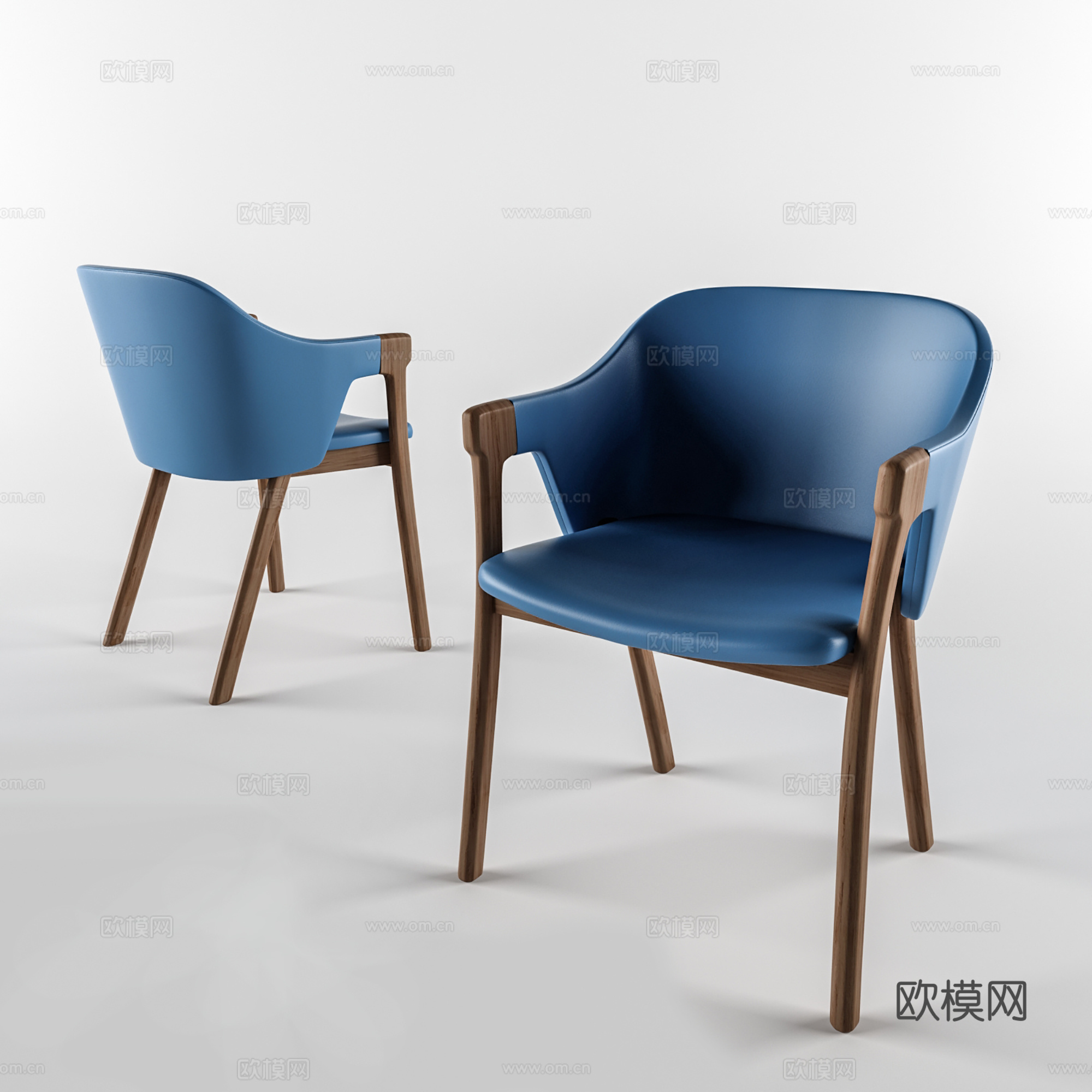 现代休闲椅 塑料椅 书椅  单椅3d模型