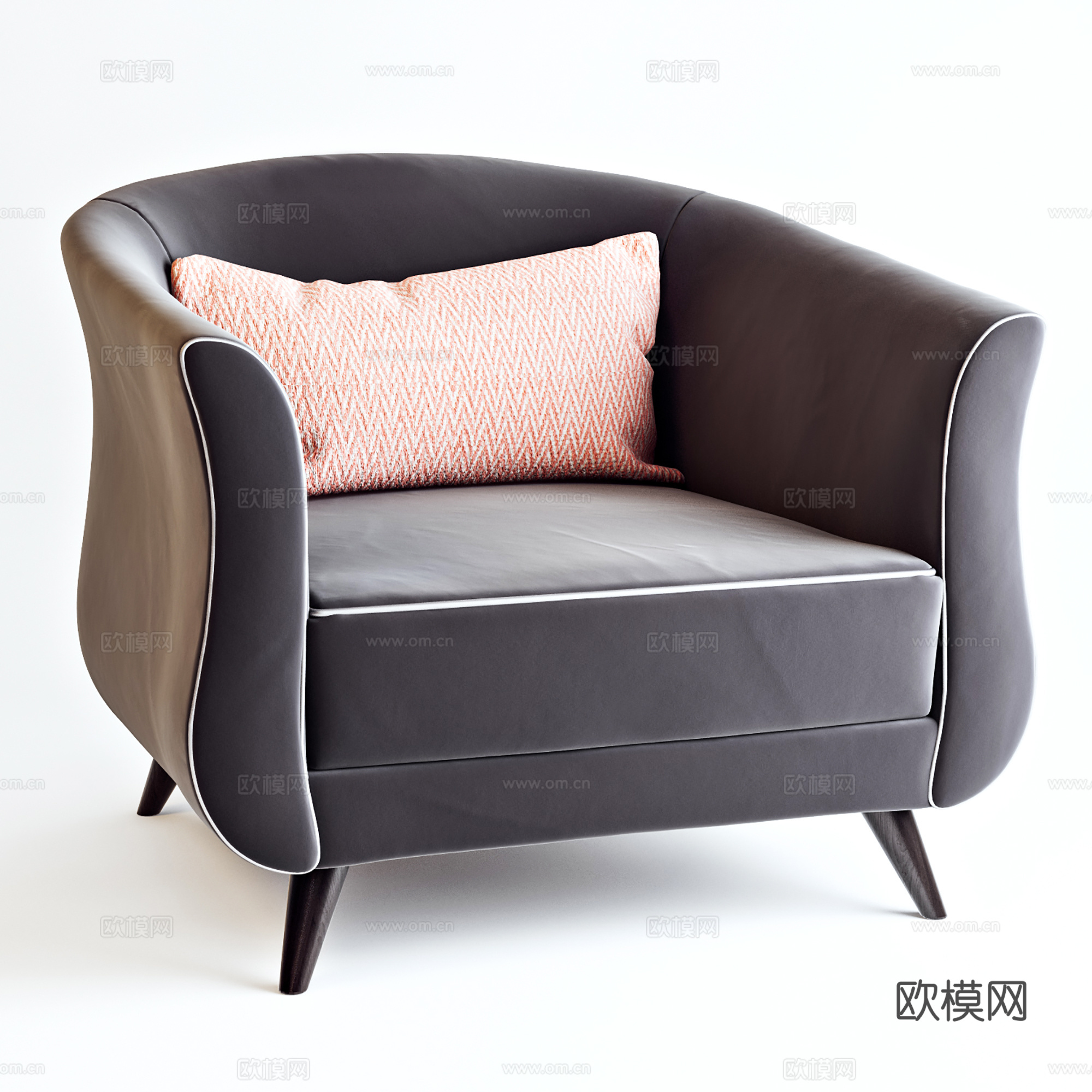现代休闲椅 布椅 书椅  单椅3d模型