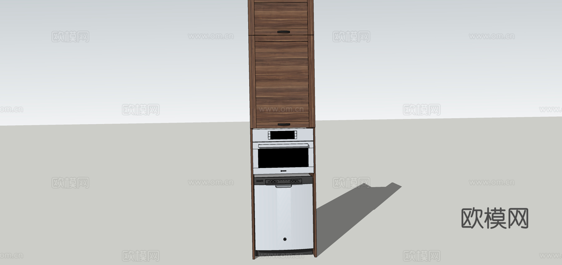 现代烤箱su模型下载