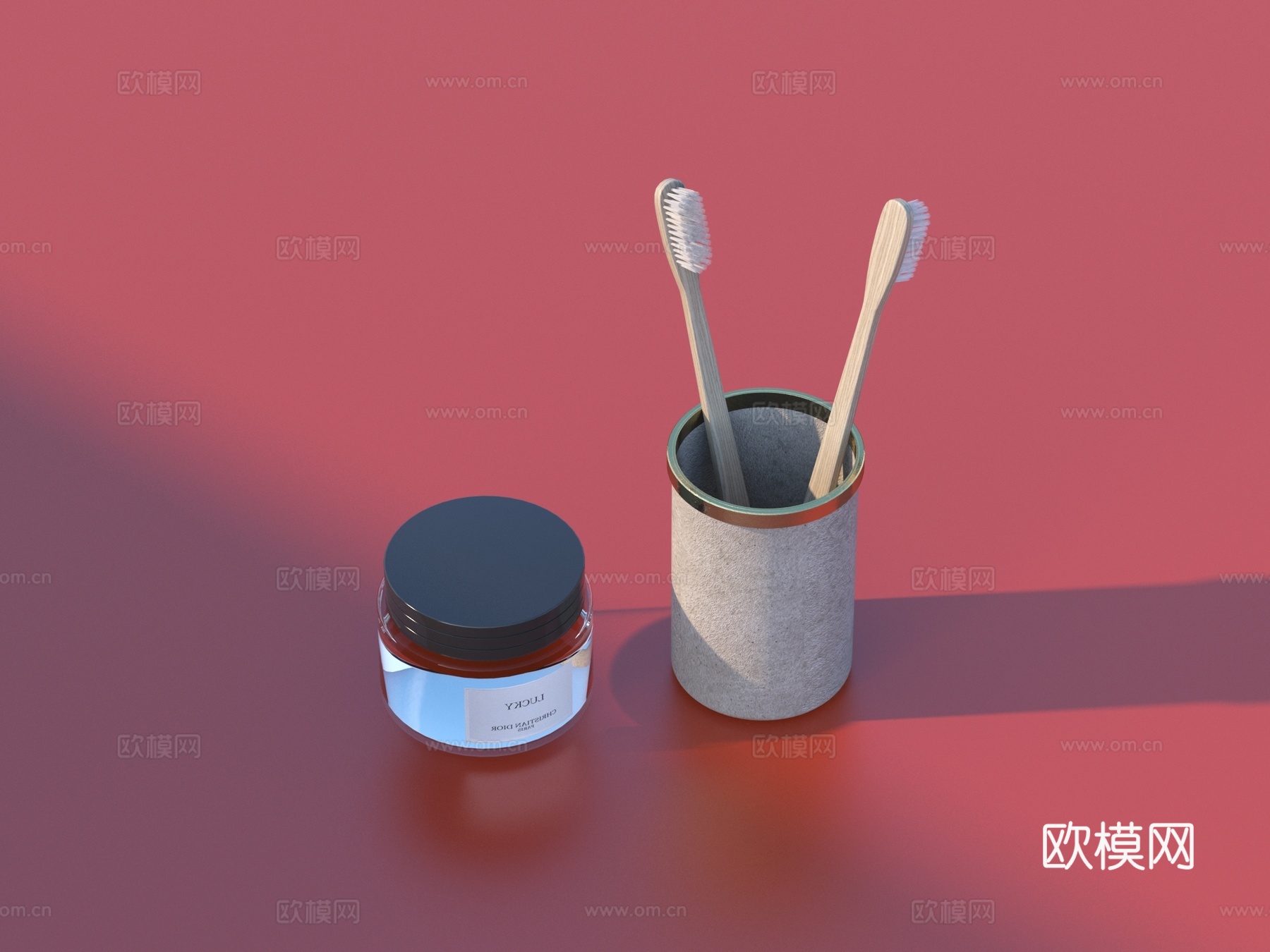 牙刷 化妆品 洗浴用品3d模型