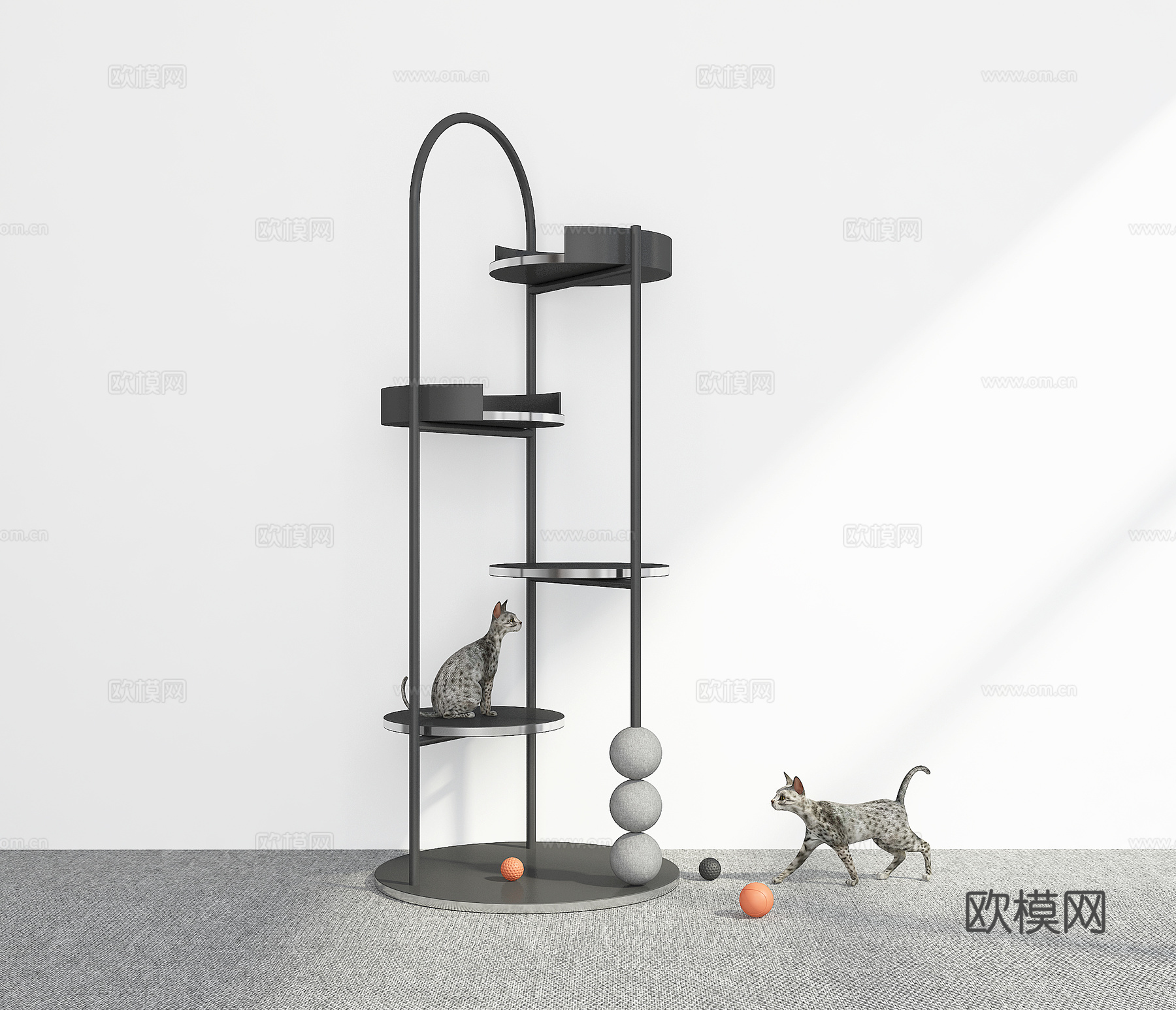 现代猫爬架3d模型