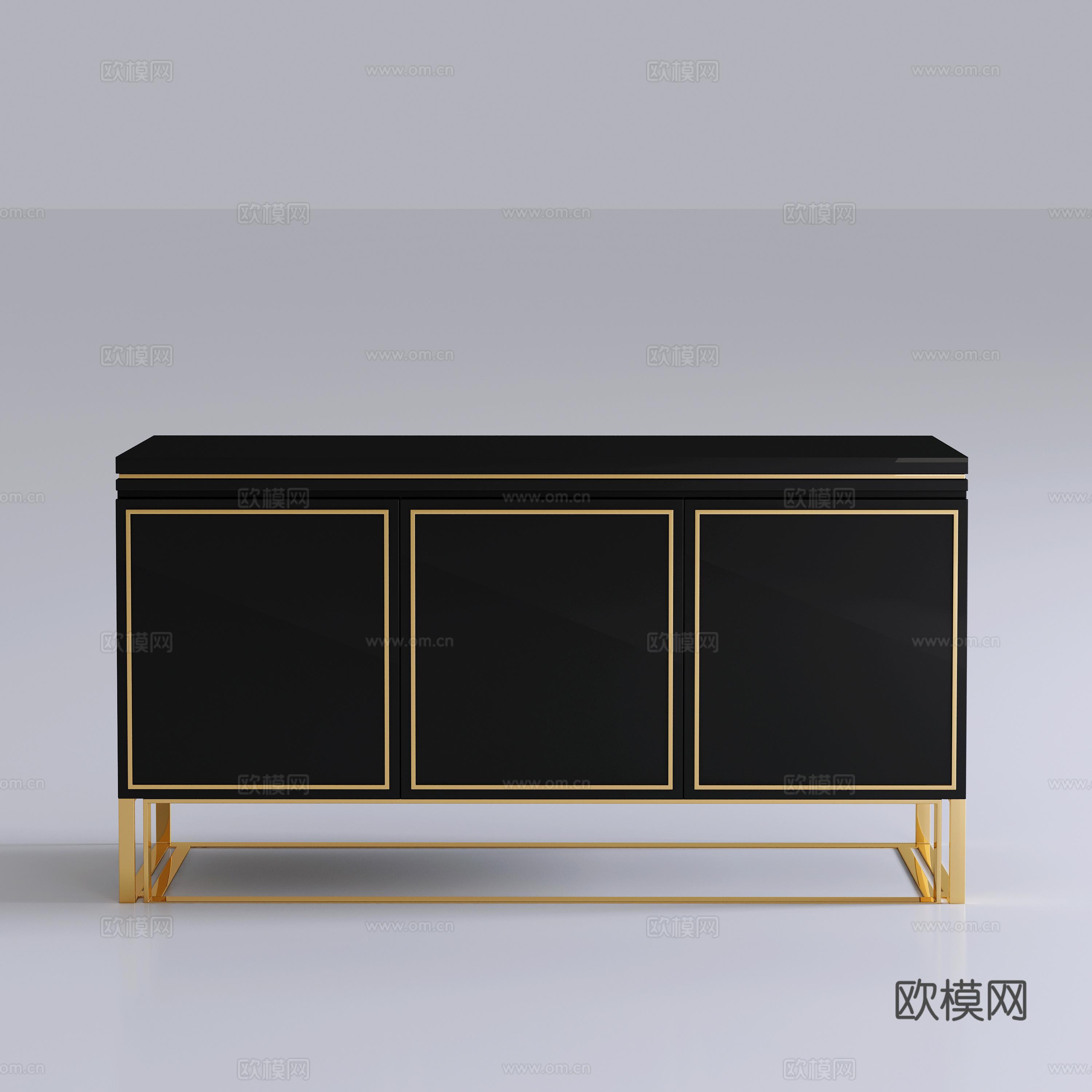 后现代餐厅餐边柜壁灯饰品3d模型
