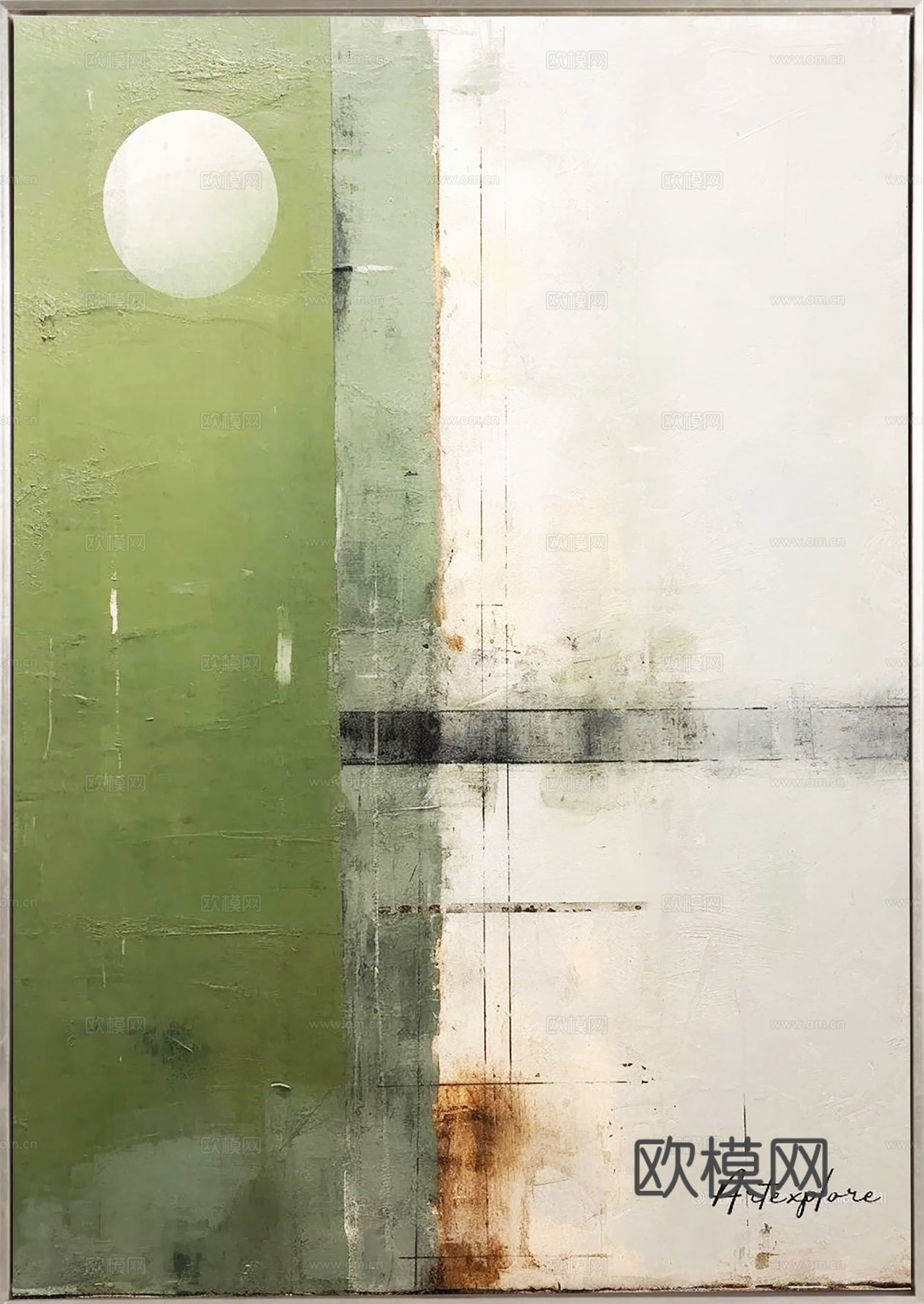 中古风挂画 装饰画 抽象画
