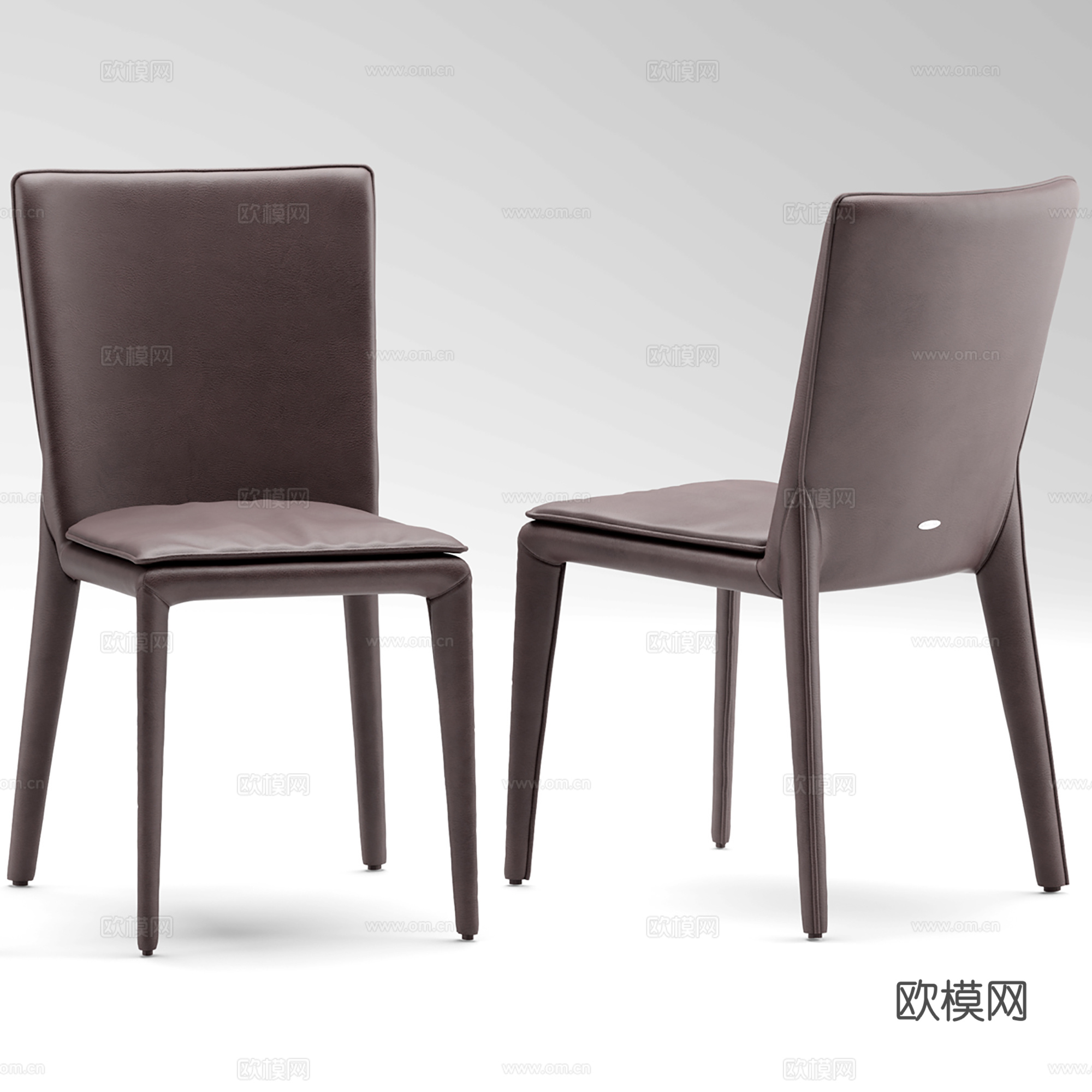 现代休闲椅 皮椅 书椅  单椅3d模型