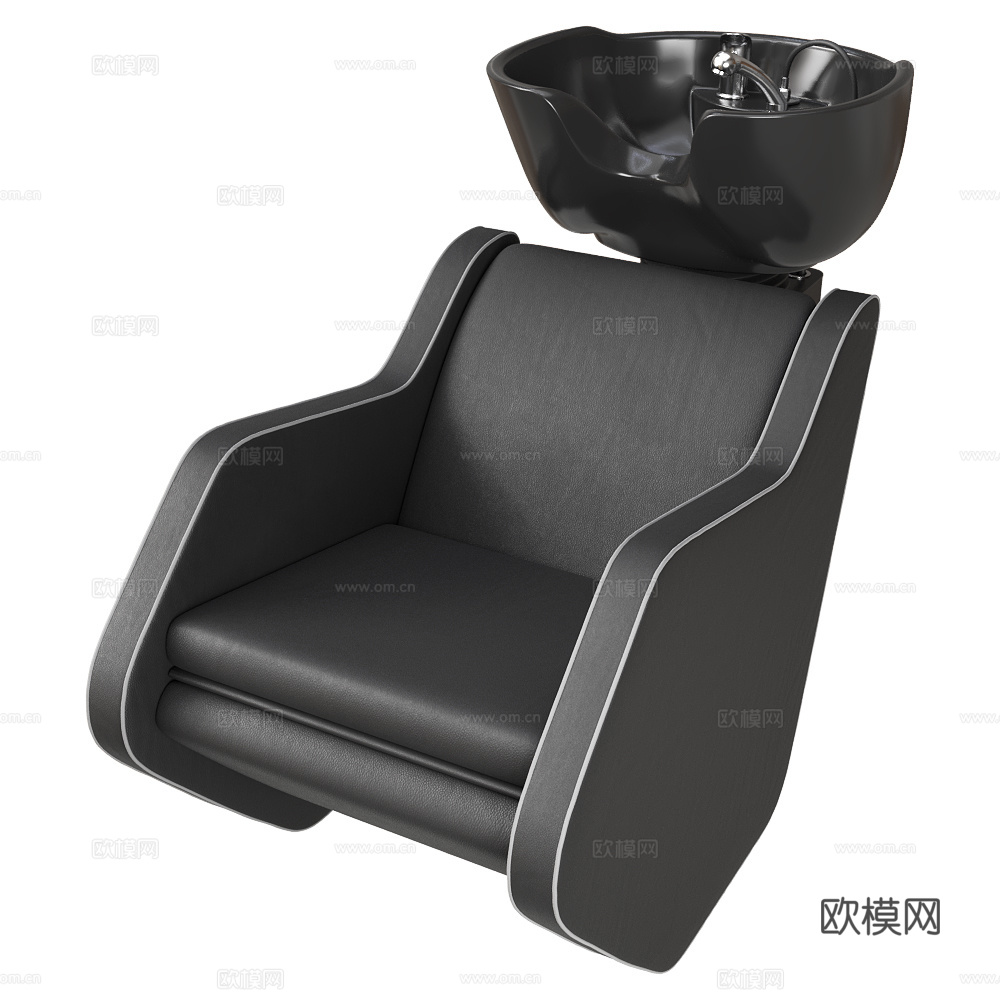 现代皮革洗发椅3d模型