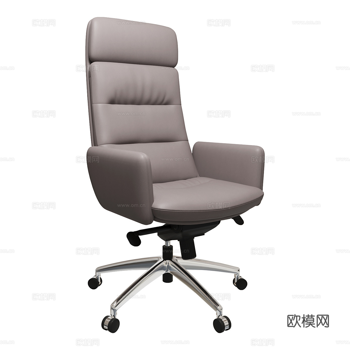 现代意式皮革办公椅3d模型
