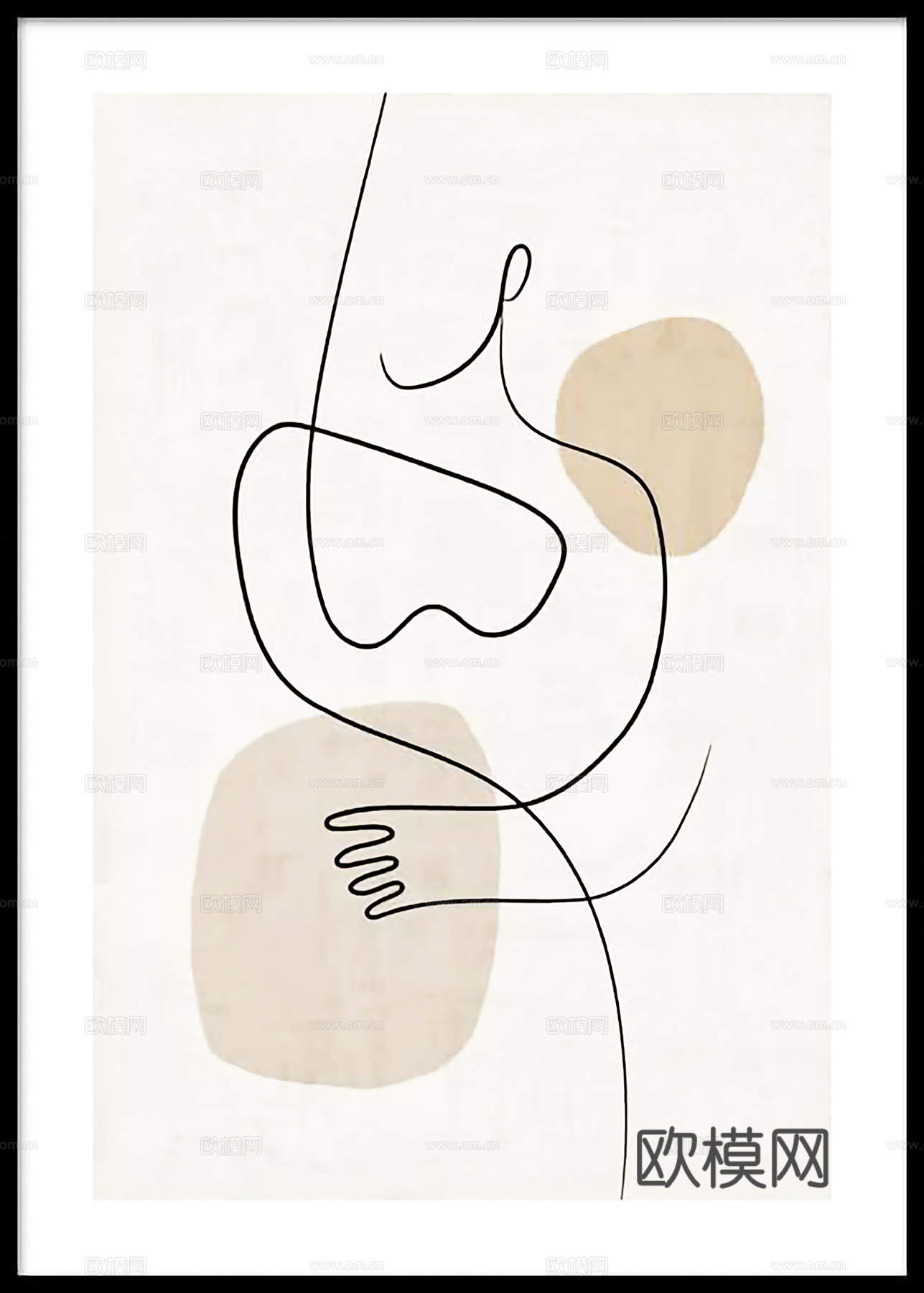 中古风挂画 装饰画 抽象画