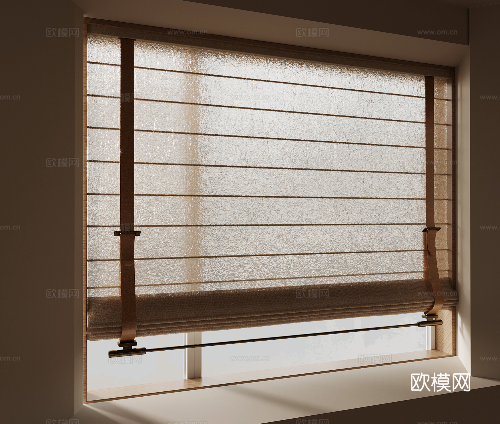 03现代窗帘 拉帘3d模型