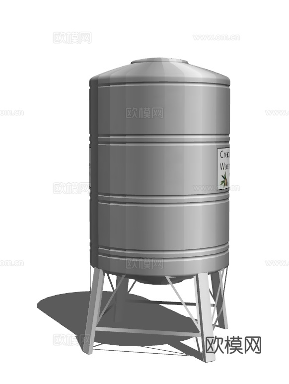 现代金属水塔su模型下载