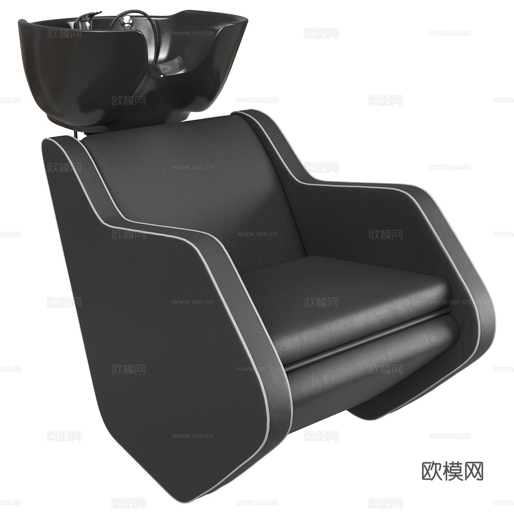 现代皮革洗发椅3d模型