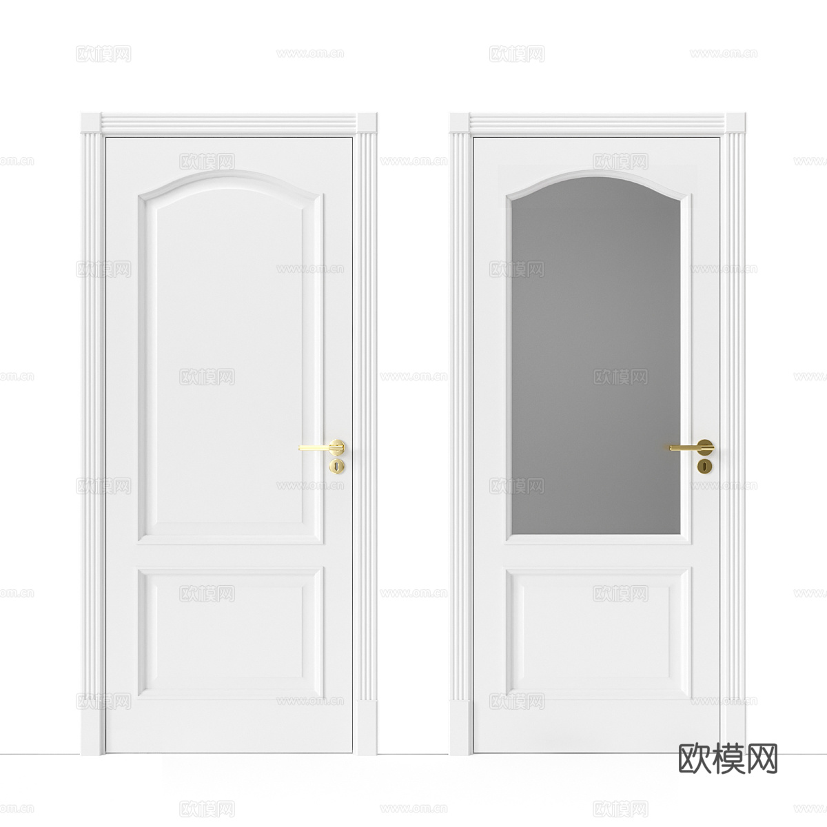 门 卫生间门 平开门 单开门 玻璃门3d模型
