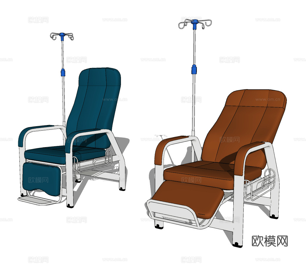 现代输液椅公用椅su模型下载