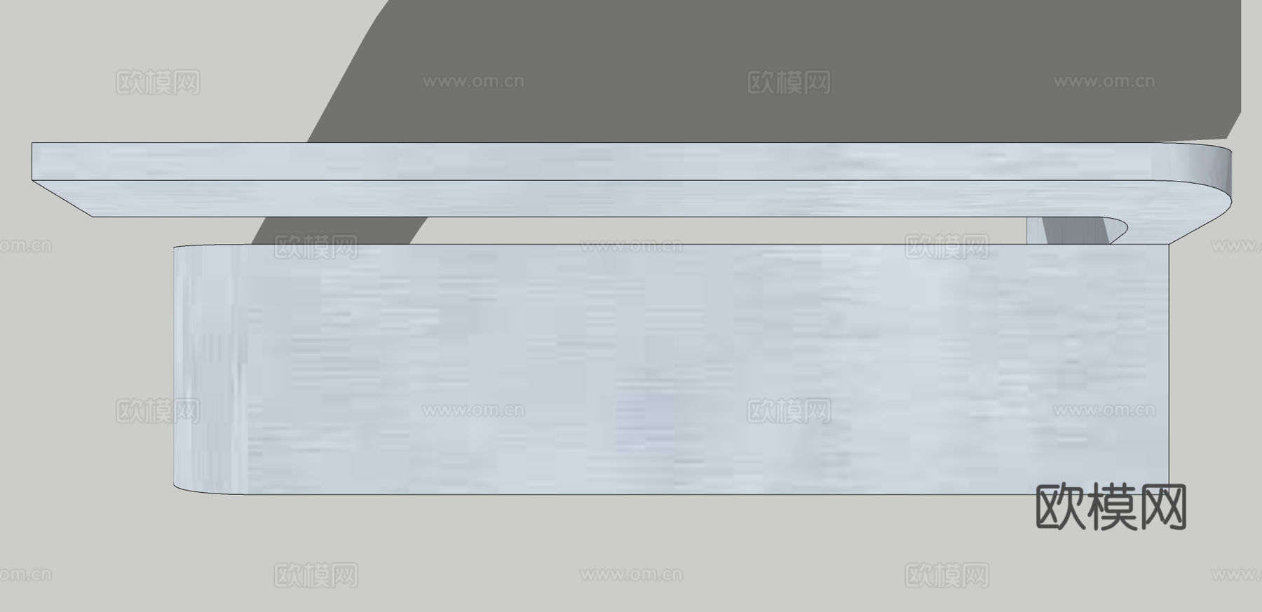 现代创意坐凳公用椅su模型下载