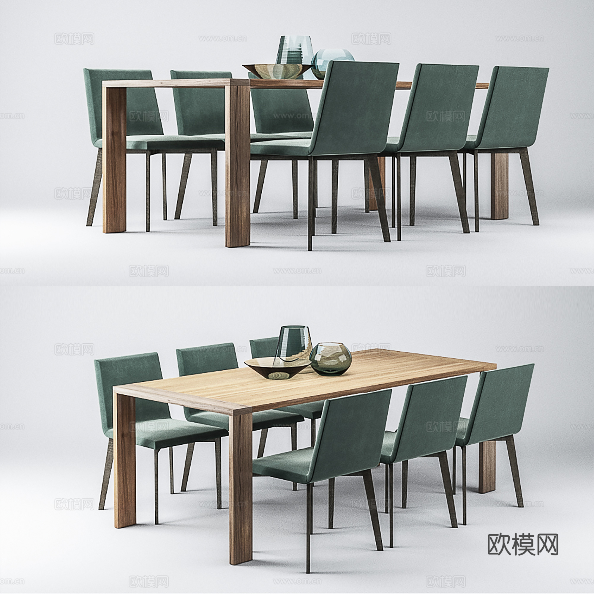 现代休闲桌椅  餐桌椅组合  洽谈桌椅3d模型