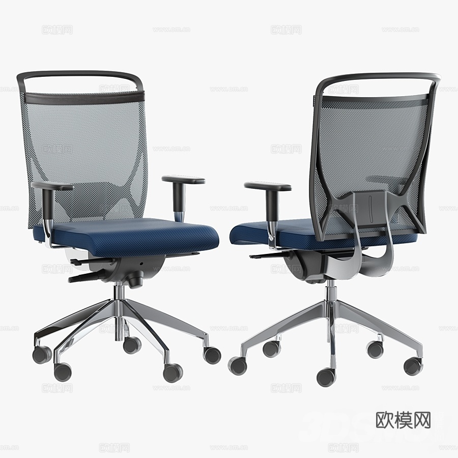 现代网布办公椅su模型下载