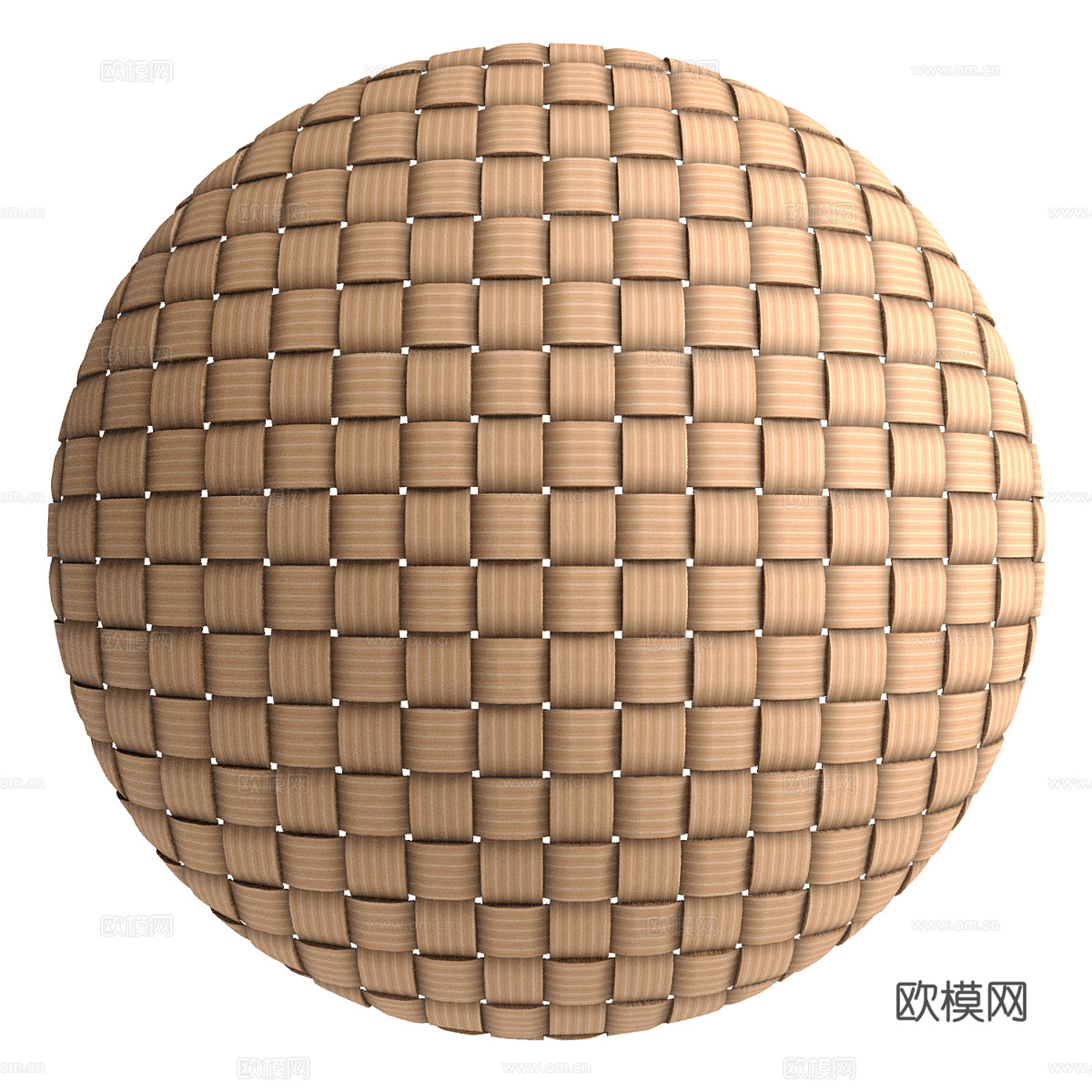 现代意式藤编柳条材质3d模型