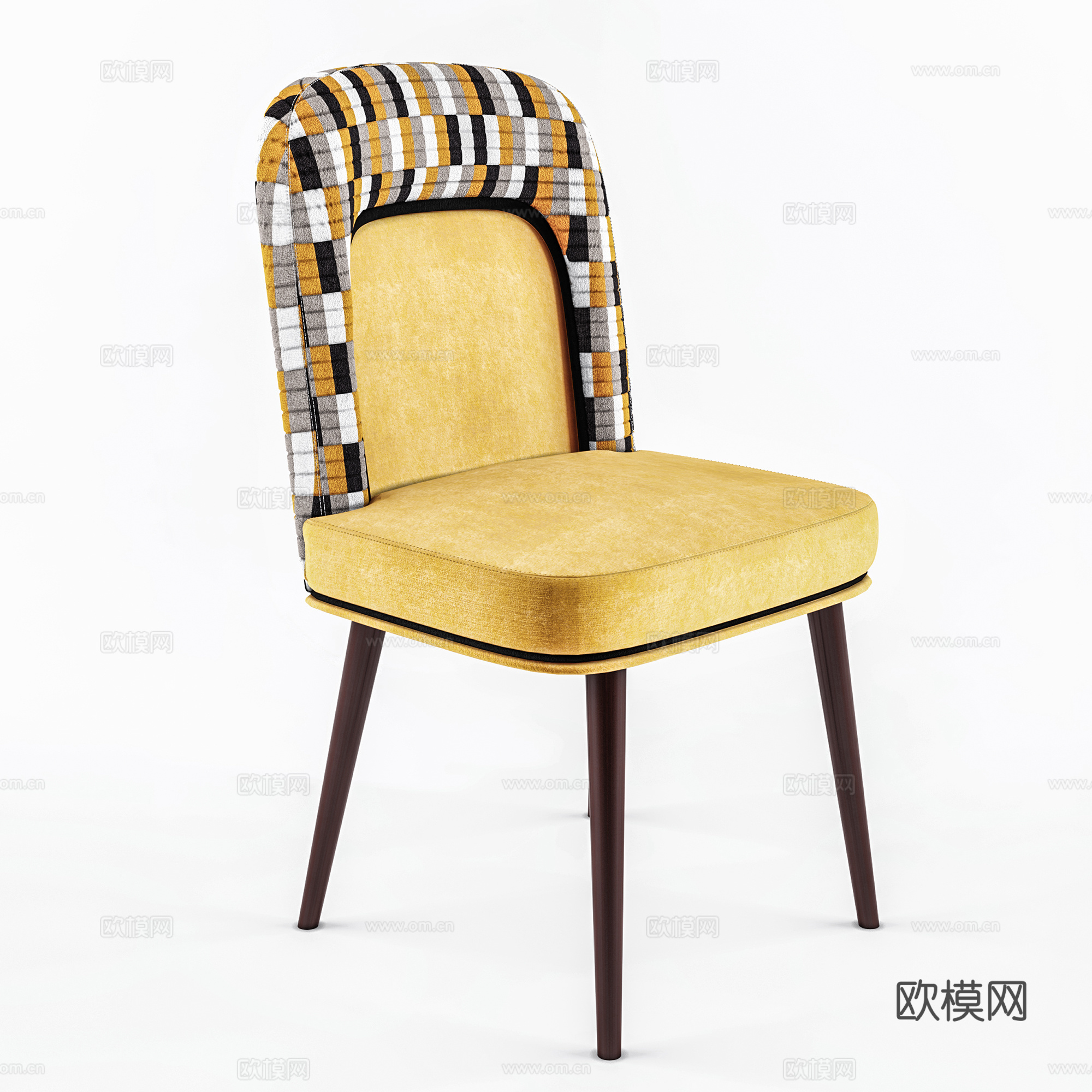 现代休闲椅 布椅 书椅  单椅3d模型