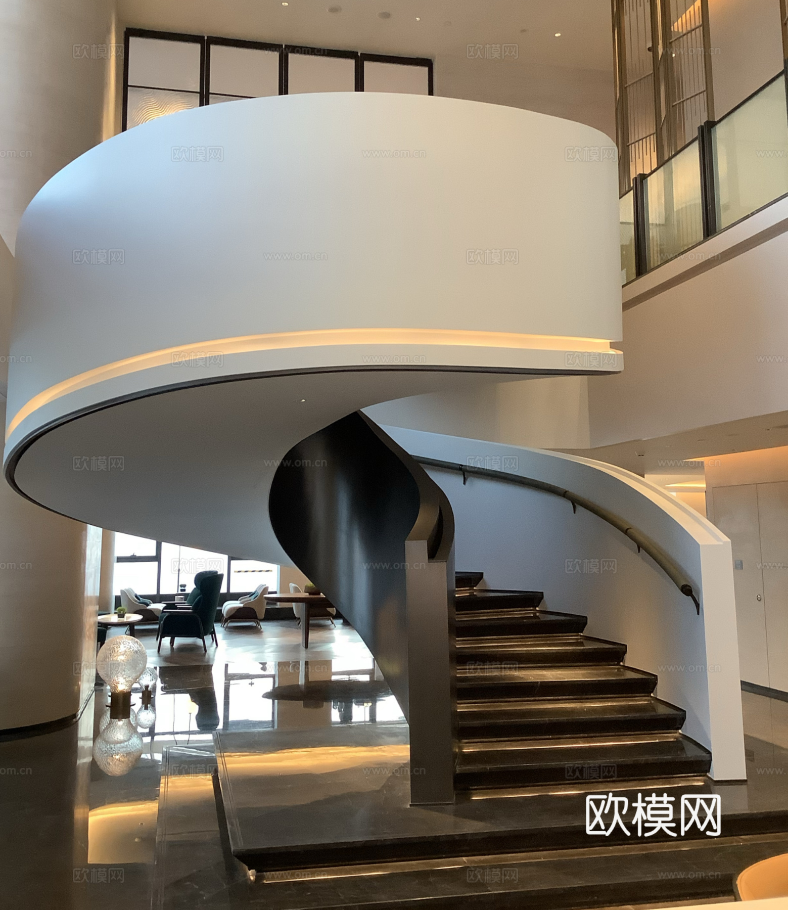 悬浮旋转楼梯大样图cad施工图
