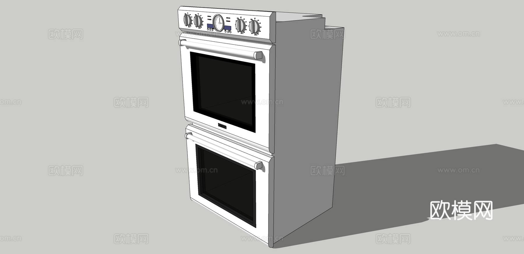 现代烤箱su模型下载
