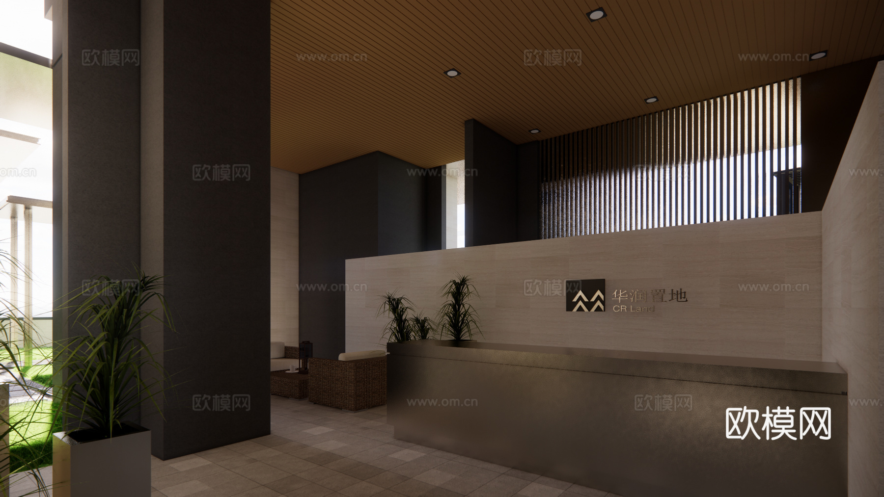 现代住宅楼建筑外观su模型下载