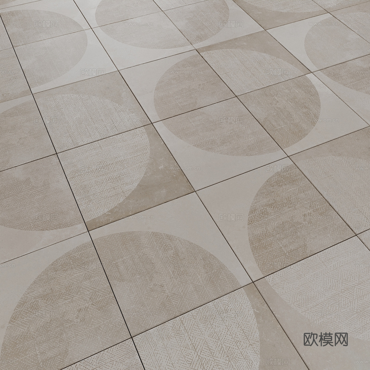 新中式瓷砖 花砖 仿古砖3d模型