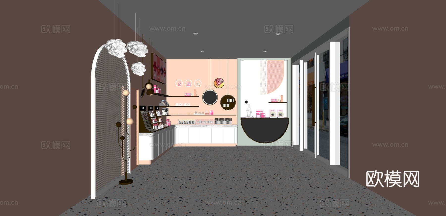 现代化妆品店su模型下载