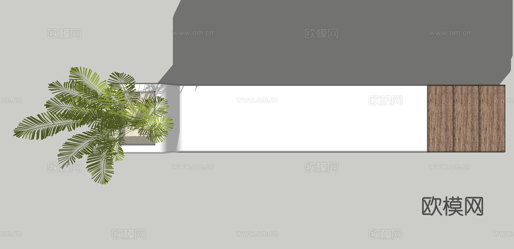 现代创意坐凳公用椅su模型下载
