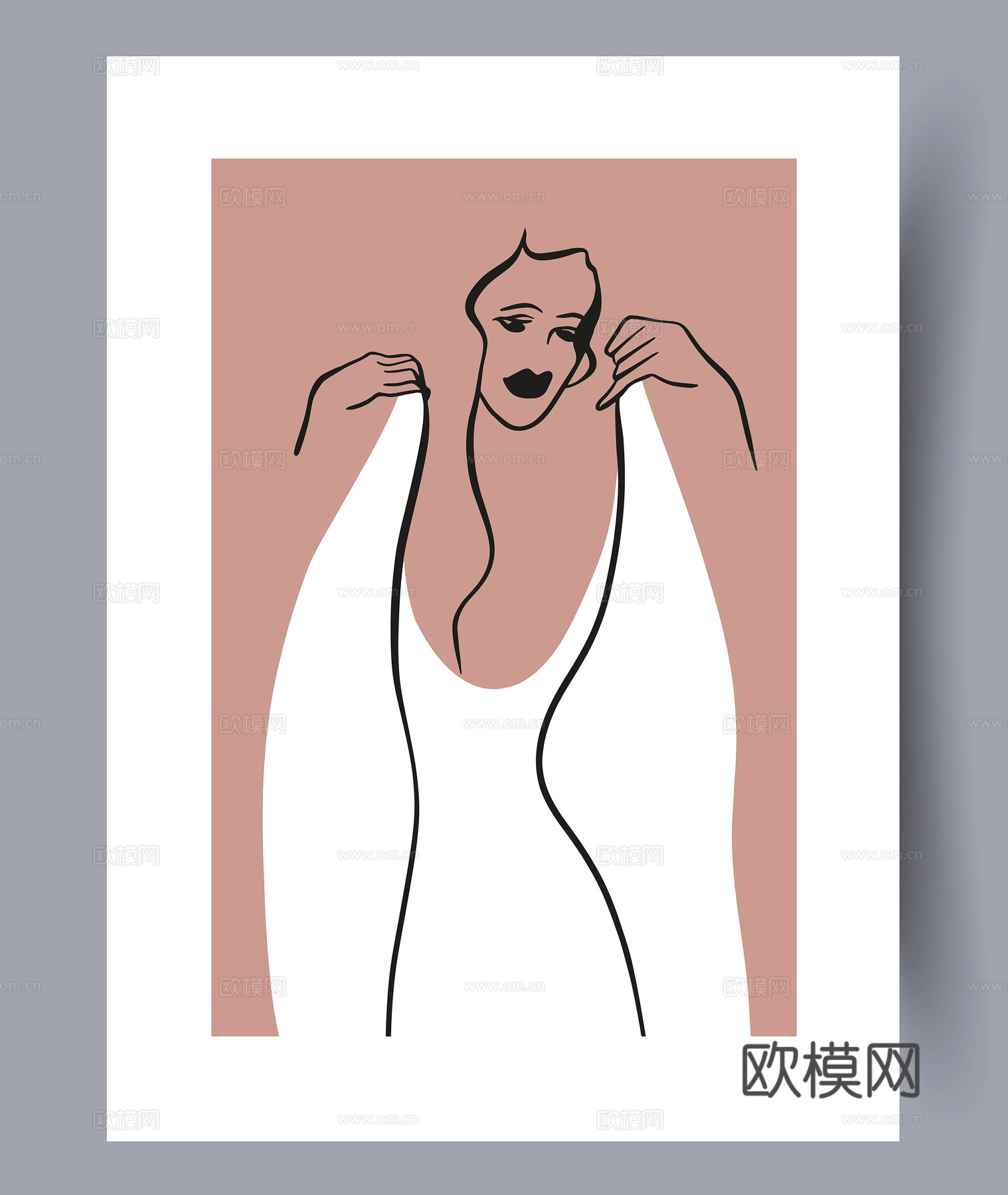 中古风挂画 装饰画 抽象画