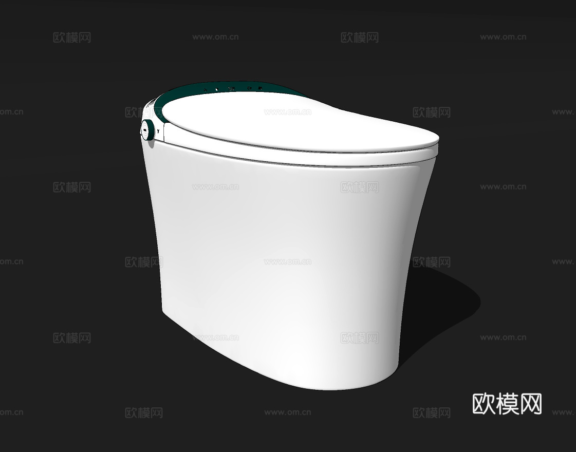 现代智能马桶坐便器su模型下载
