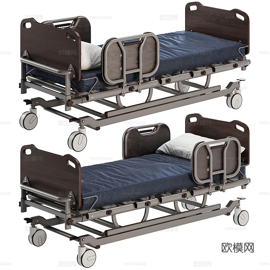 现代病床医疗床su模型下载