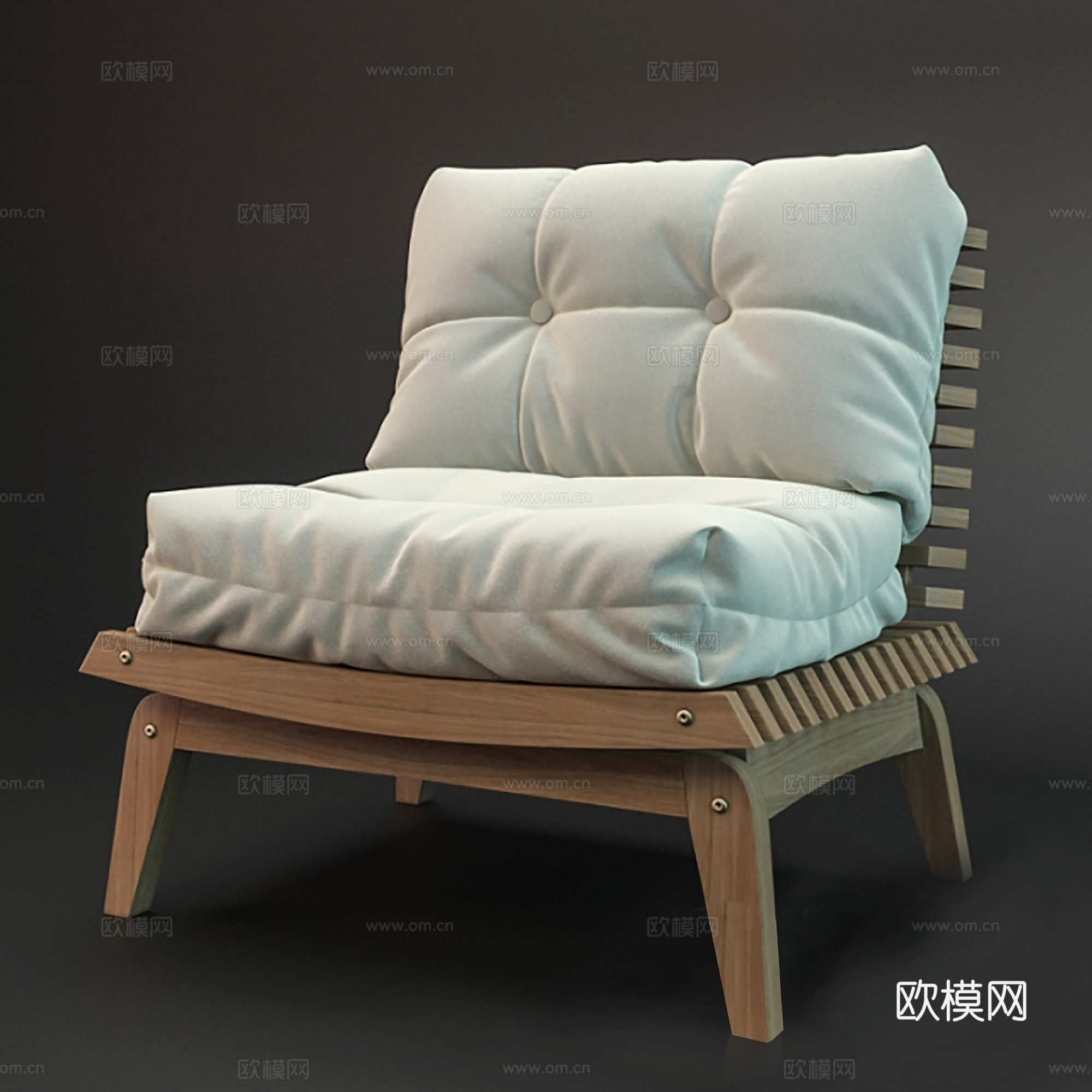 现代单人沙发 布艺沙发 休闲沙发3d模型