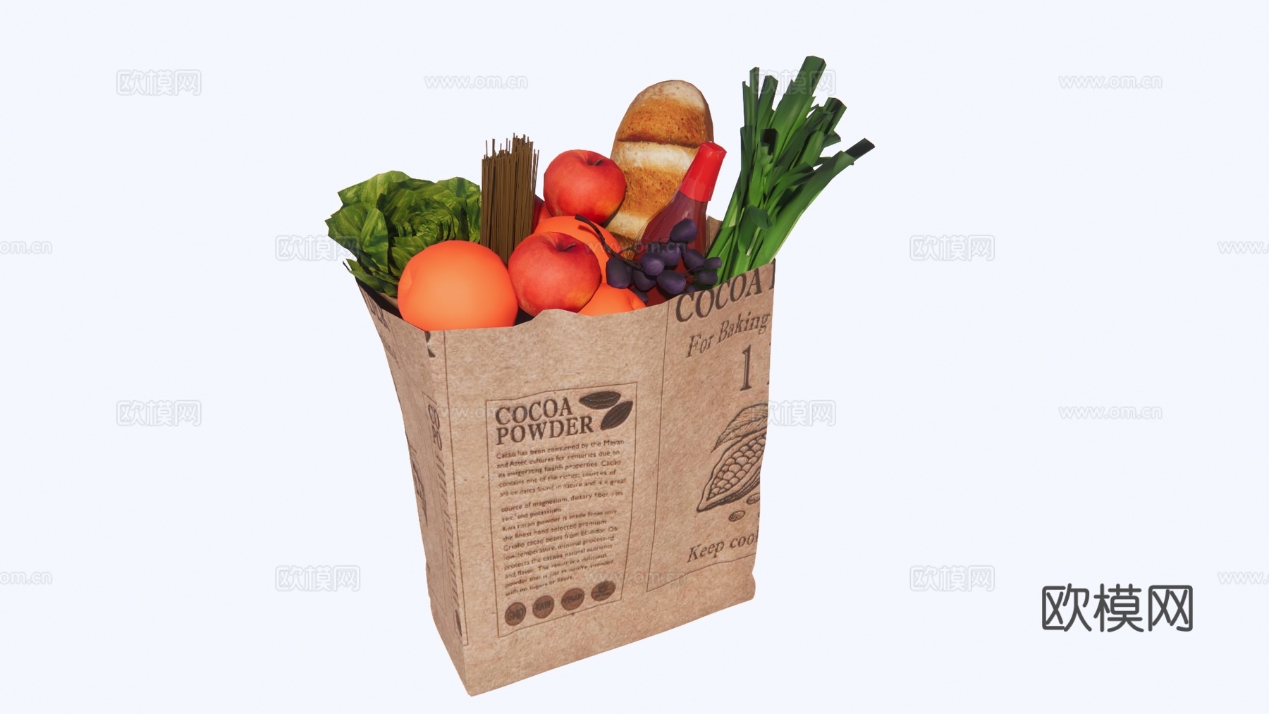 现代水果蔬菜食品su模型下载