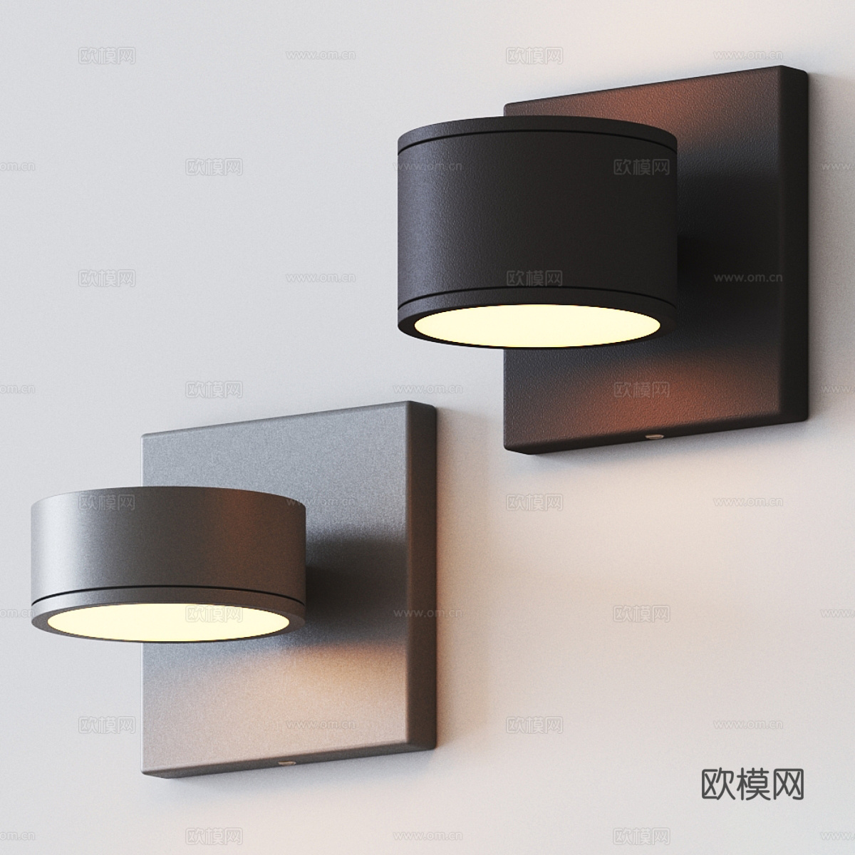 现代意式极简金属壁灯3d模型