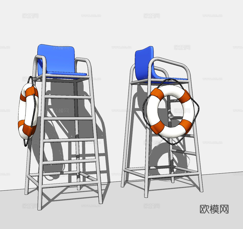 现代救生椅公用椅su模型下载