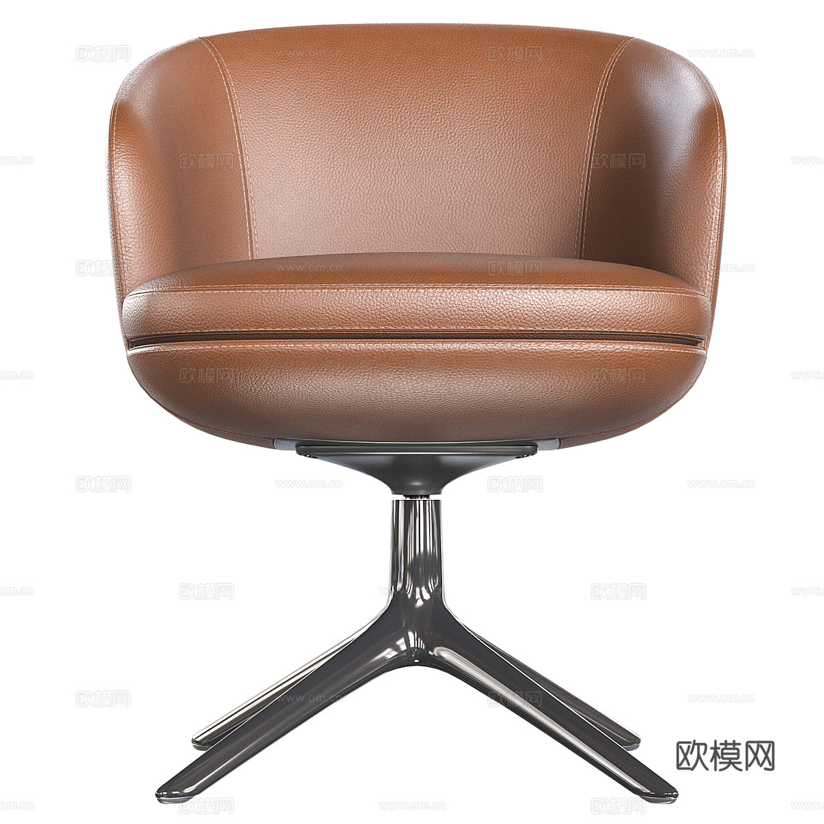 现代意式皮革办公椅3d模型