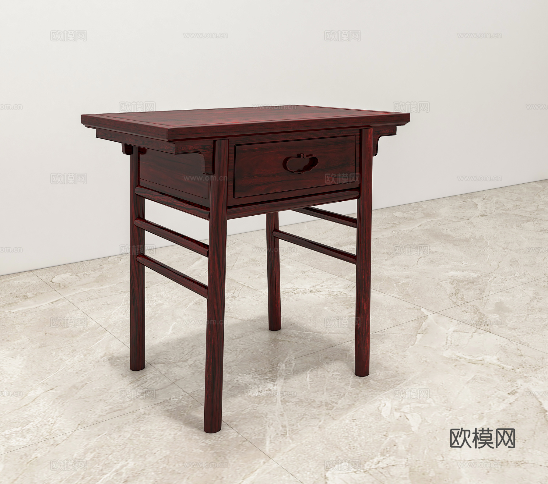 中式小茶几 实木红木3d模型