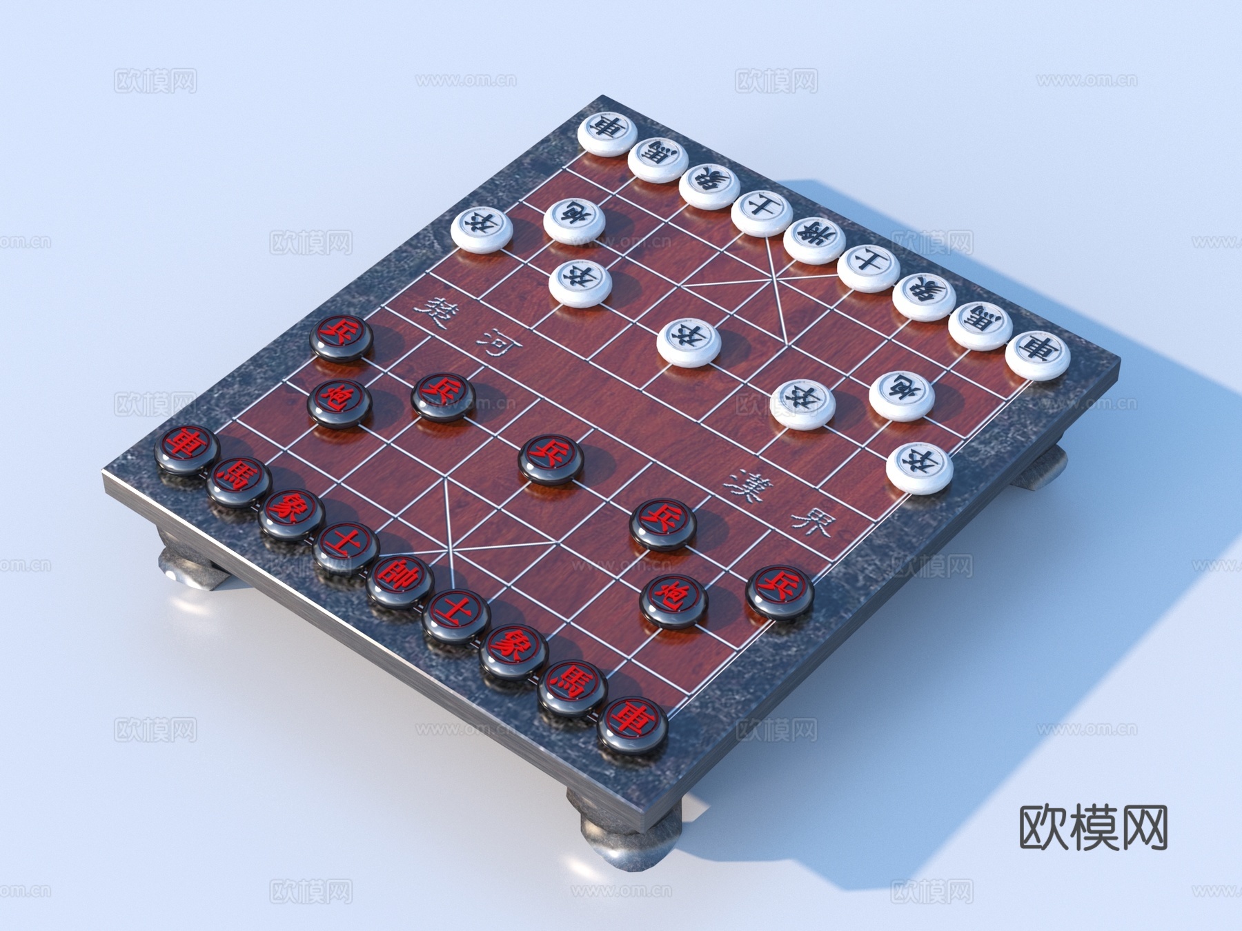 中国象棋 棋牌娱乐 棋盘棋子su模型