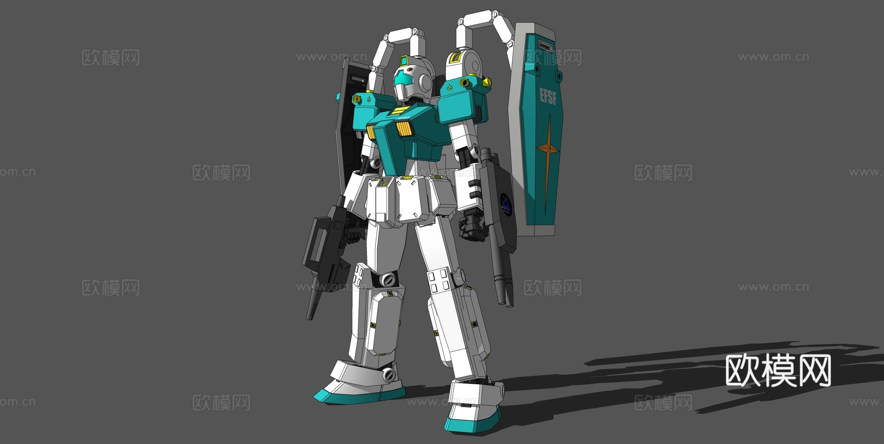 现代高达机器人su模型下载