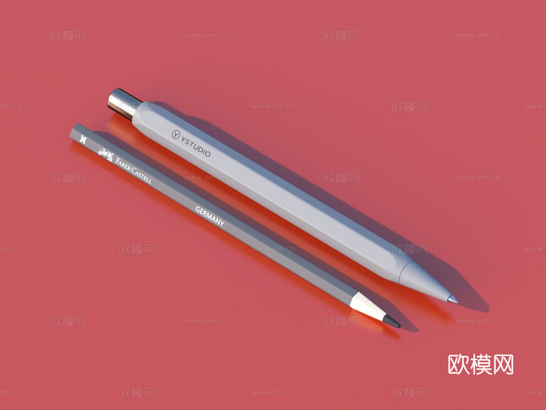 铅笔 圆珠笔 文具 学习用品3d模型