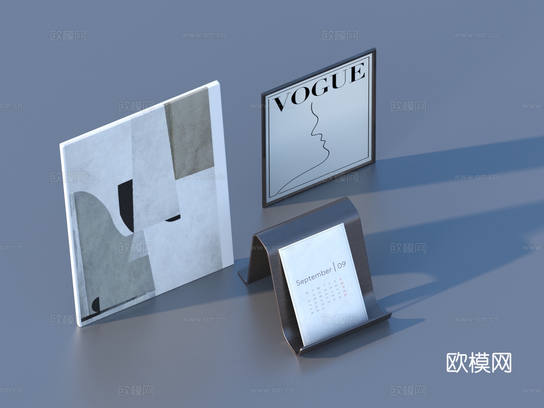 挂画 日历 小品3d模型