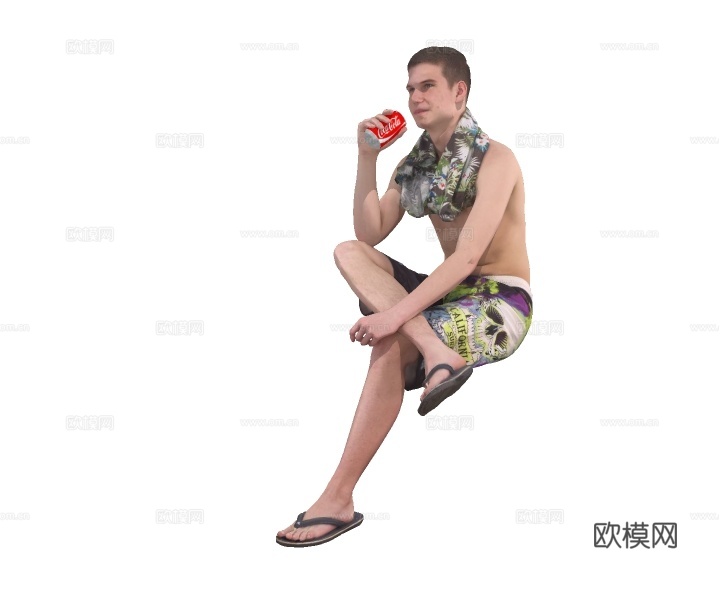 现代洗浴泳装人物su模型下载