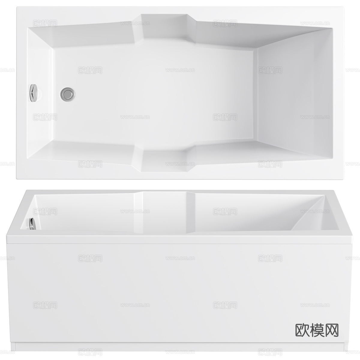 现代陶瓷浴缸3d模型