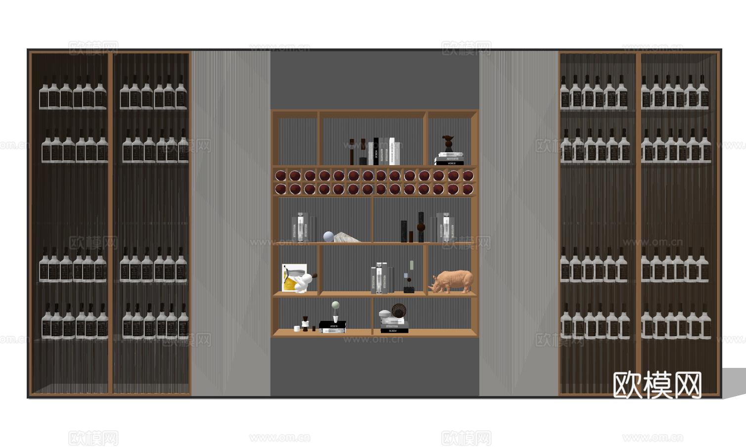 现代轻奢酒柜su模型下载