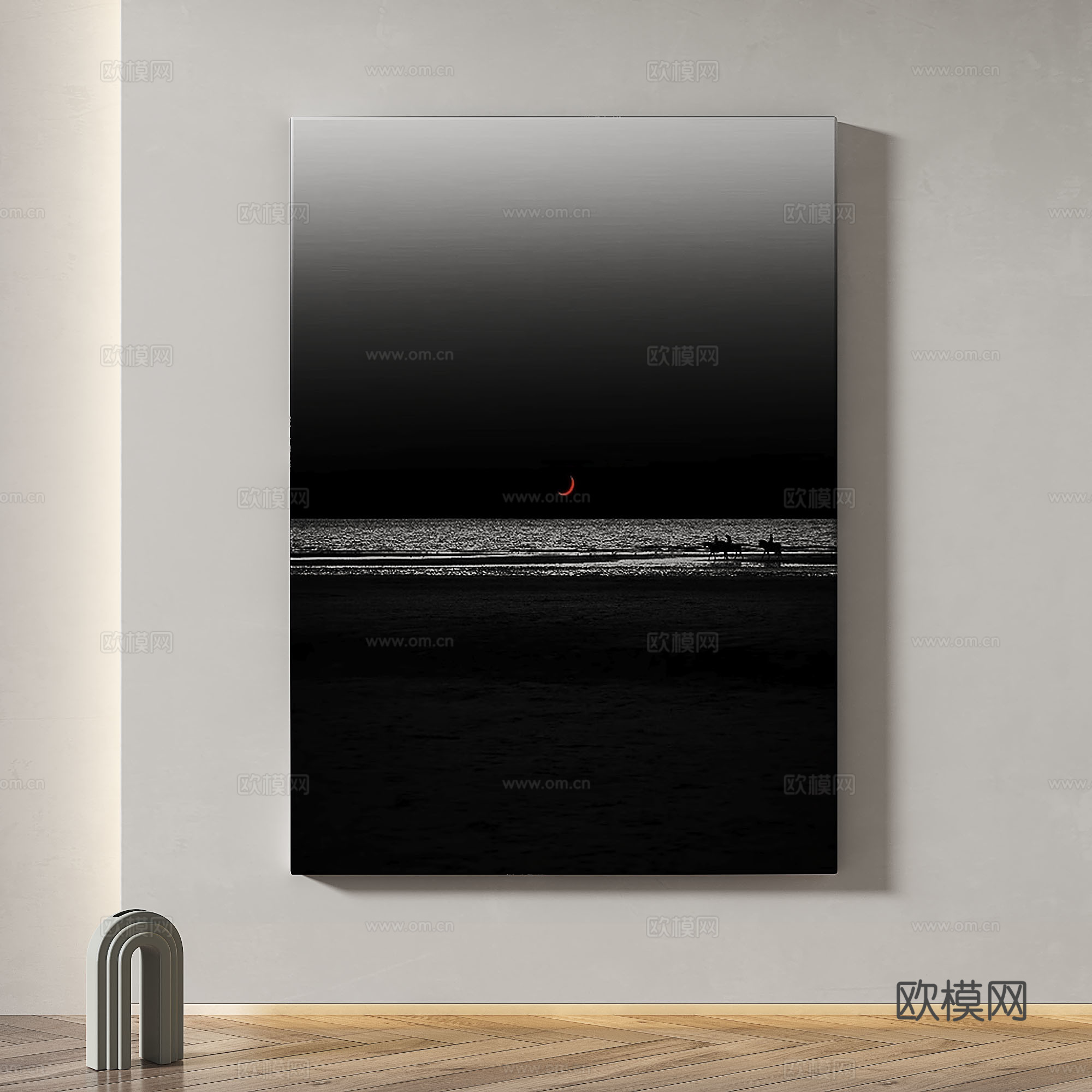 现代，简约，抽象，装饰画3d模型